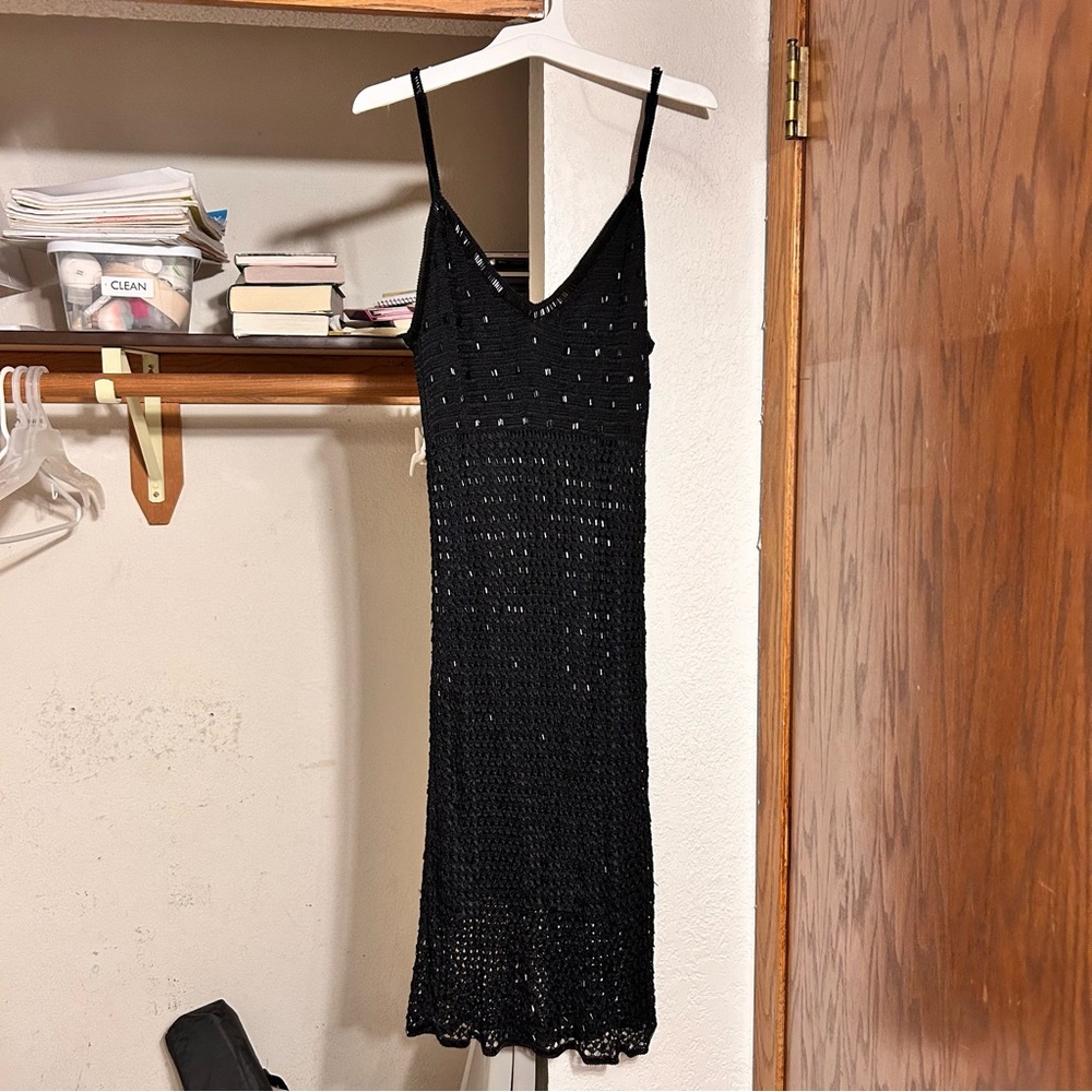 Motel Rocks Black Midi Dress
